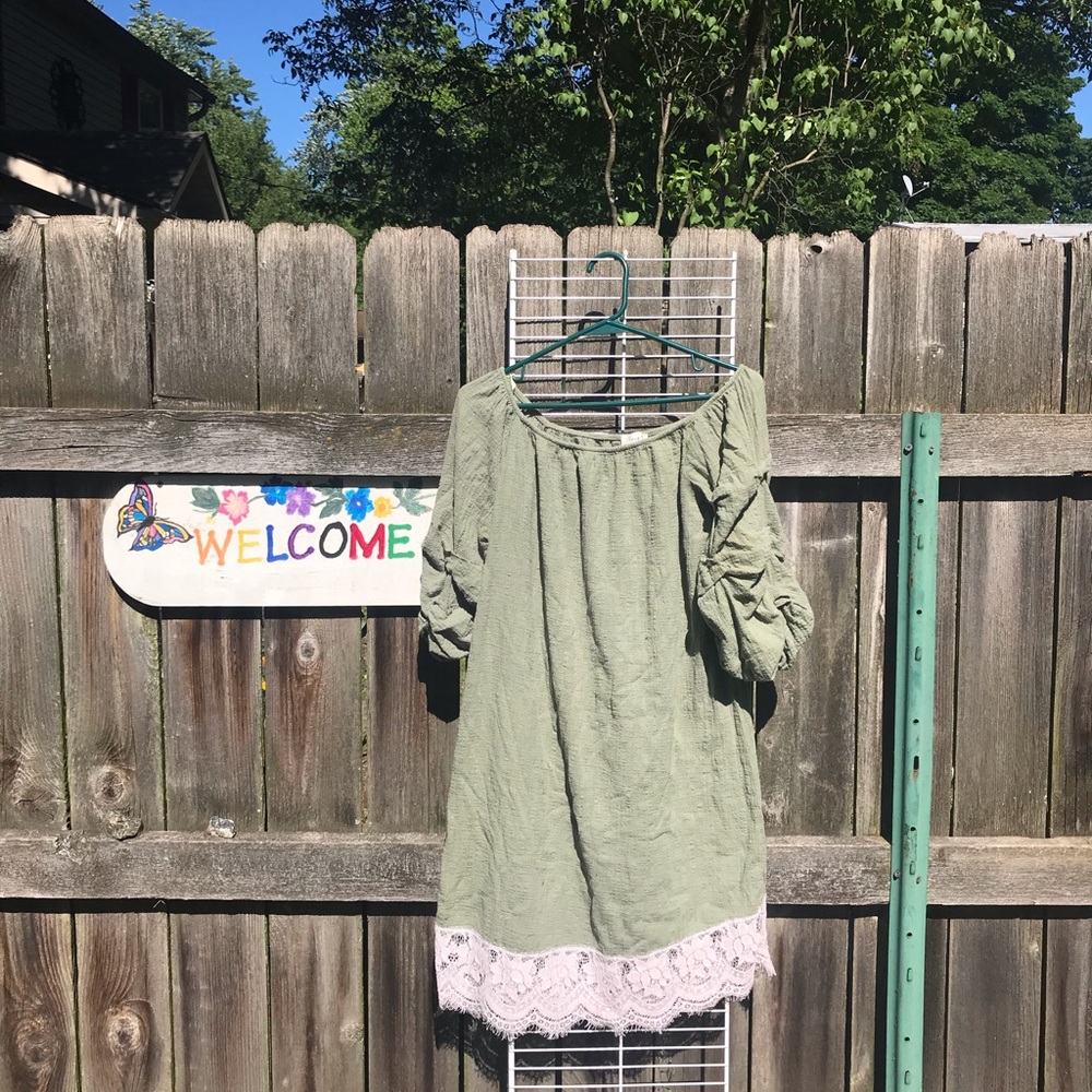 light green dress